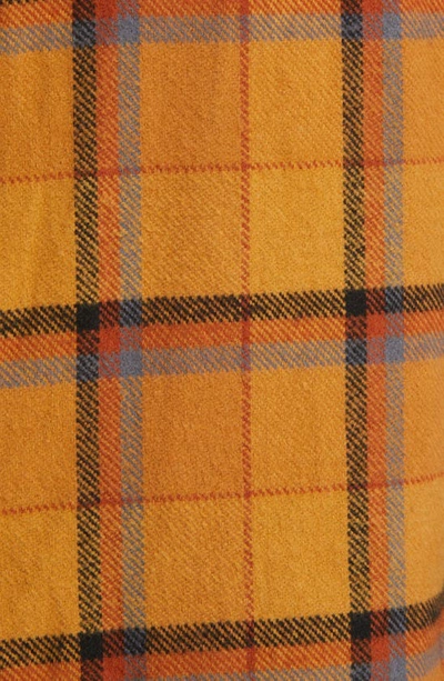 Schott Two-pocket Flannel Long Sleeve Button-up Shirt In Gold