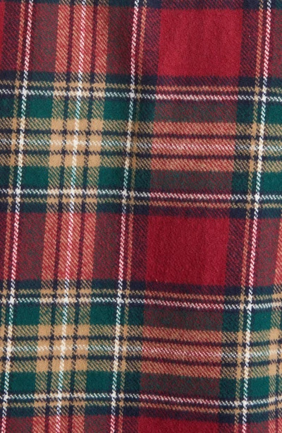 Schott Two-pocket Flannel Long Sleeve Button-up Shirt In Berry