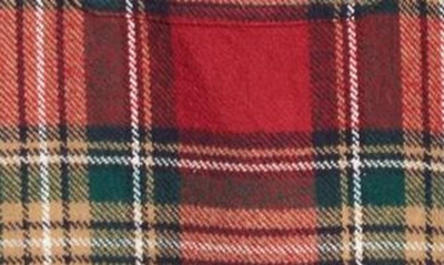 Schott Two-pocket Flannel Long Sleeve Button-up Shirt In Berry