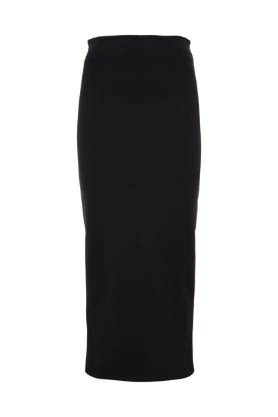 Shop Dušan Dusan Stretch High Waisted Skirt In Black