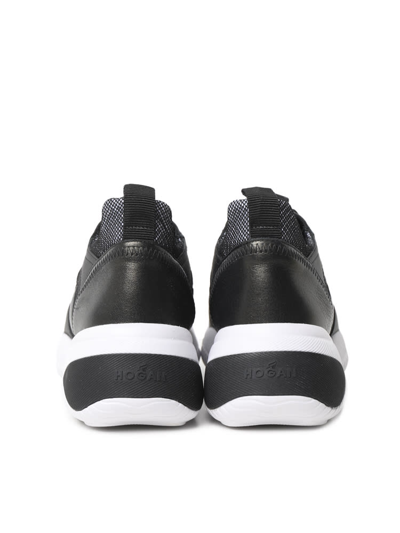 Shop Hogan Interaction Sneakers In Leather In Black
