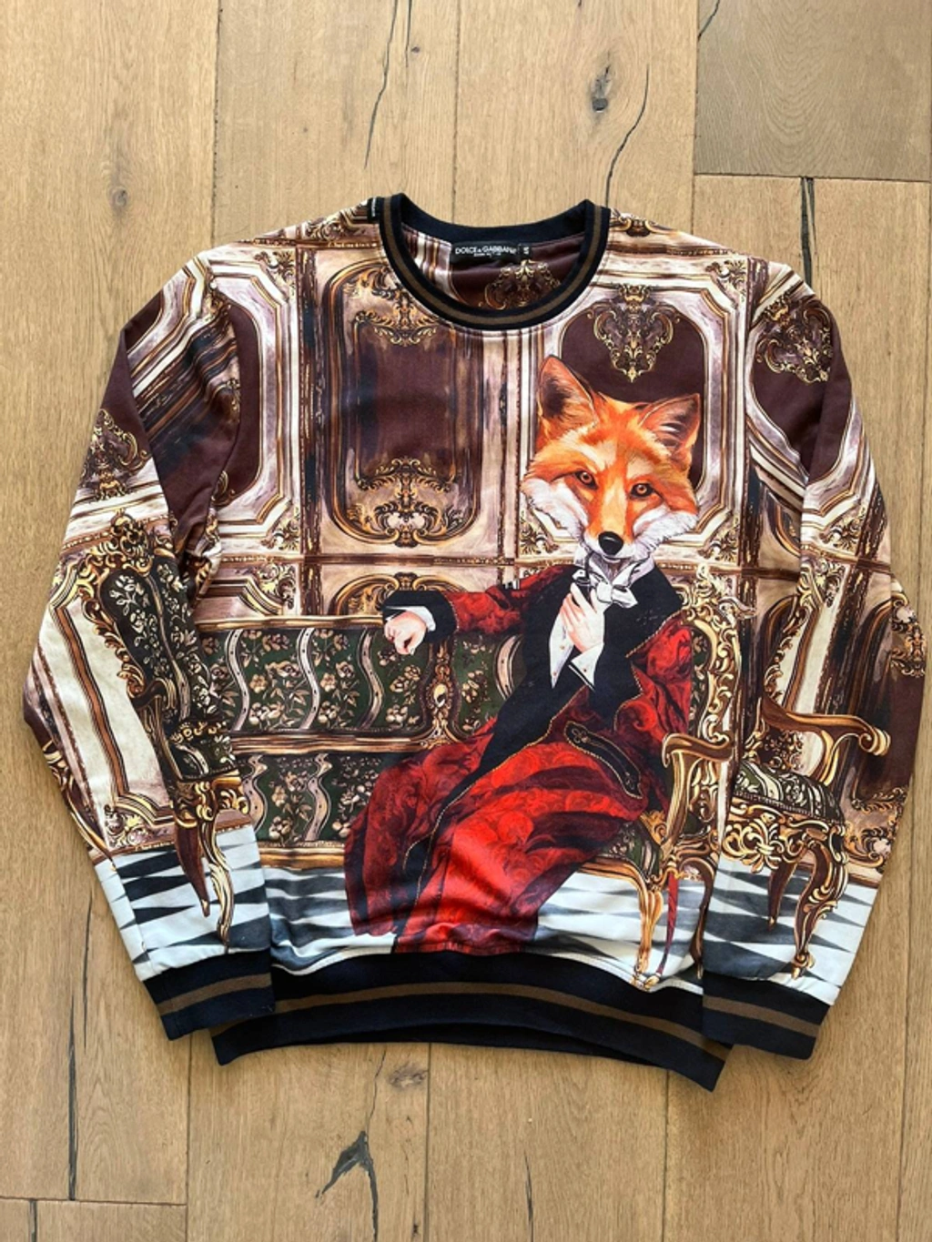 Pre owned Dolce Gabbana Fox Sweater In Multicolor ModeSens
