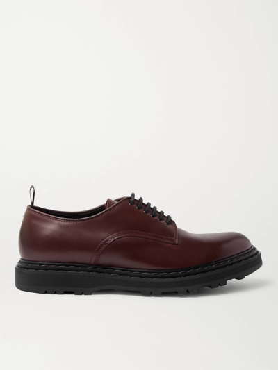 Pre-owned Officine Creative Lydon Derby Shoes - Burgundy Calf Leather