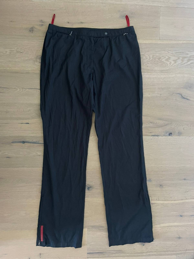 Pre-owned Prada Nwt Black Logo Cotton Pants