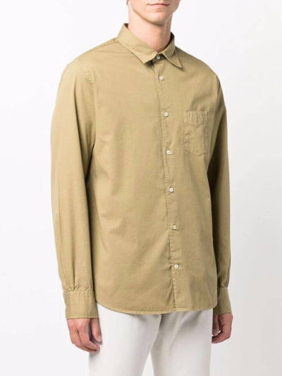 Pre-owned Officine Generale Aw21  Poplin Shirt S In Khaki