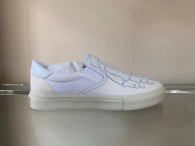 Pre-owned Amiri Corduroy Slip On Shoes In White