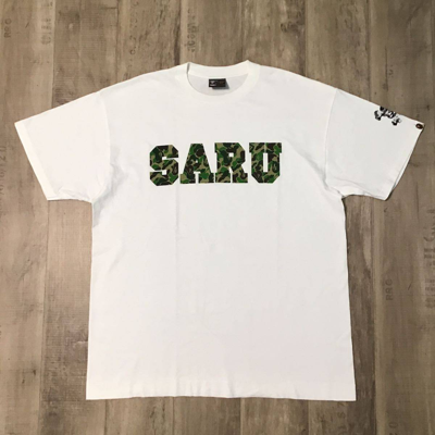 Pre-owned Bape Limited To 60 Santa Inoue × Abc Camo Saru T-shirt In White |  ModeSens