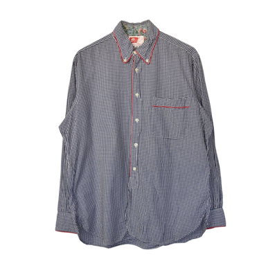 Pre-owned Engineered Garments /checkered Shirt/22403 - 0430 69 In Navy