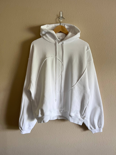 Pre-owned Erl Swirl Wave Hoodie In White