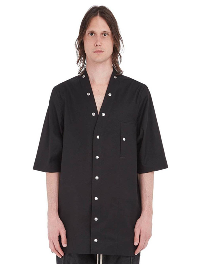 Rick Owens PHLECITION SS21 黒レザーシャツ　50 Rick Owens PHLECITION SS21 黒レザーシャツ50