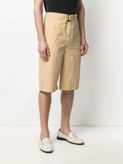 Pre-owned Lemaire Ss21  Belted Shorts L In Seashell Beige