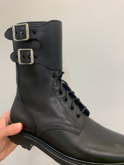 Pre-owned Celine Combat Ranger Boots In Black | ModeSens