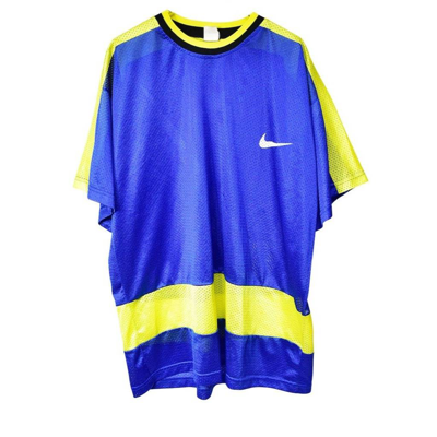 Pre-owned Nike /logo Graphic Sporty T-shirt/18406 - 0159 50 In Blue