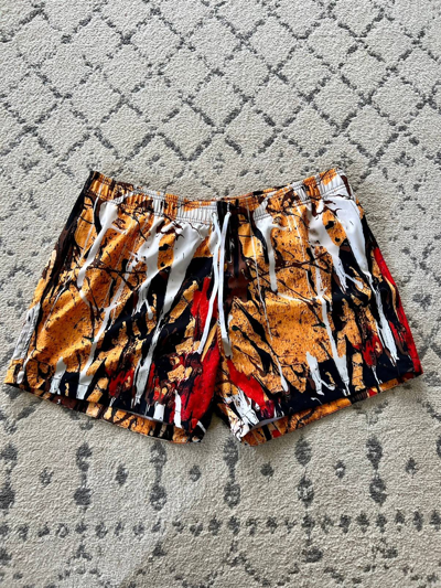 Pre-owned Amiri Paint Drip Swim Shorts In Multicolor