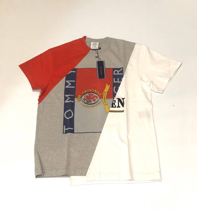 Pre-owned Hilfiger X Vetements Tommy Hilfiger Hongkong Exclusive Split Tee In Grey | ModeSens