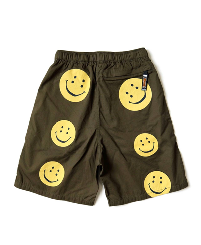 Pre-owned Kapital Babies' Comb Burberry Smile Smiley Easy Shorts Size 2 In Khaki Yellow