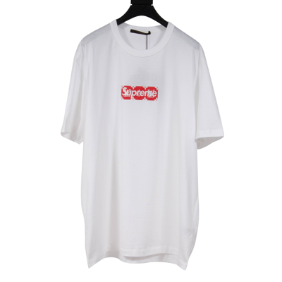 Pre-owned Louis Vuitton X Supreme Monogram Box Logo T Shirt In White |  ModeSens