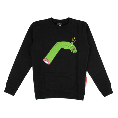 Pre-owned Marcelo Burlon County Of Milan Black Green Ring Graphic Crewneck Sweatshirt Size Xxs