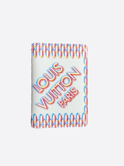 Louis Vuitton White Spray Damier Pocket Organizer - M81468 - New With Box