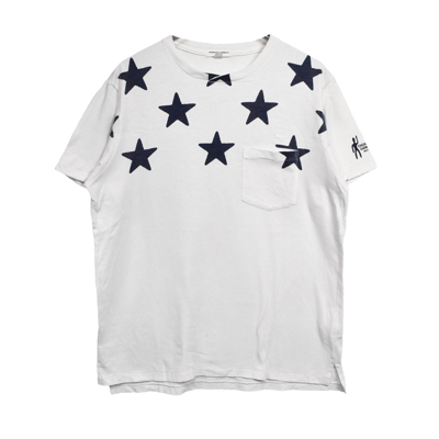 Pre-owned Engineered Garments /star Graphic T-shirt/13301 - 0425 53 In White