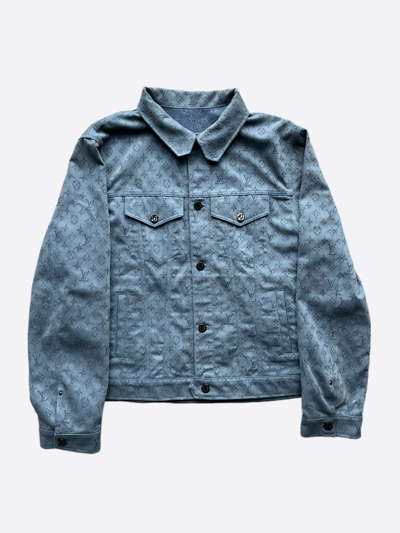 Pre-owned Louis Vuitton Blue Monogram Denim Jacket | ModeSens