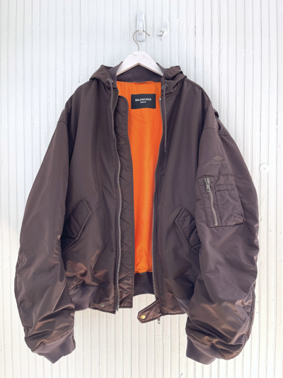 Balenciaga Brown Bomber Jacket US2, FR34 | Xs