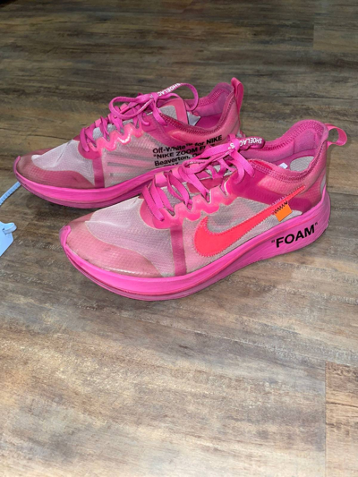 Pre-owned Nike X Off White Off-white X Nike Zoom Fly Sp Tulip Pink Sneakers  Size 8.5 | ModeSens