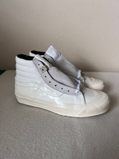 Pre-owned 1017 Alyx 9sm Vans Og Style 138 Sk8 Hi White Rubber Dipped Shoes