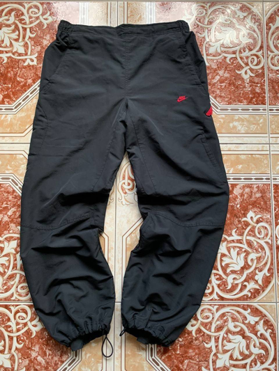 Pre-owned Nike Vintage Y2k Drill Track Cargo Pants L Size In Black