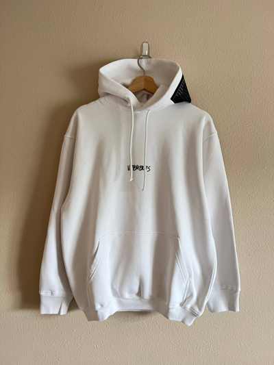 Pre-owned Vetements Written Logo Hoodie In White | ModeSens 