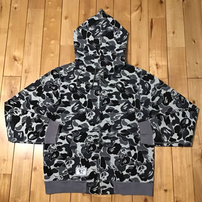 Pre-owned Bape X Stussy Bape × Stussy Full Zip Hoodie Skull Camo In ...