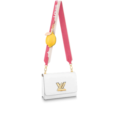 Pre-owned Louis Vuitton Twist Mm In White