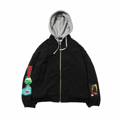 Pre-owned Japanese Brand Evisen Cherry Pop Derby Jacket L In Black 