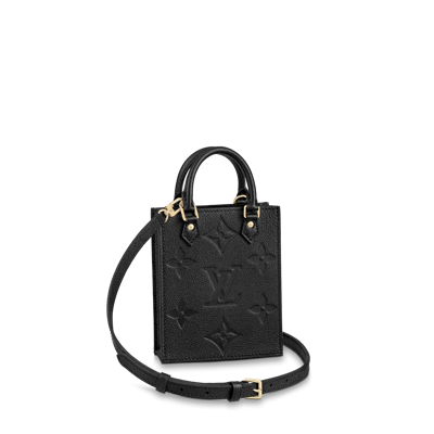 Pre-owned Louis Vuitton Petit Sac Plat Bag In Black