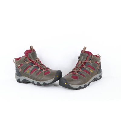Pre-owned Keen Womens Waterproof Leather Outdoor Hiking Boots (size 8.5) In Multicolor