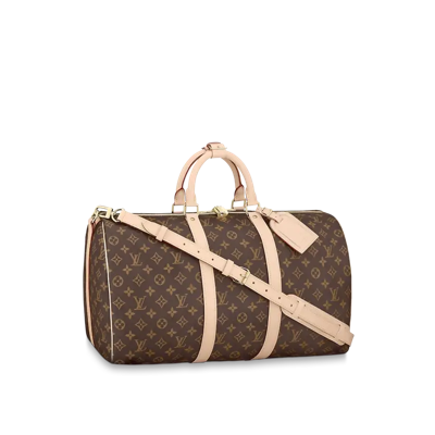 Pre-owned Louis Vuitton Keepall Shoulder Strap 50 In Brown