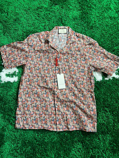 liberty floral bowling shirt by gucci
