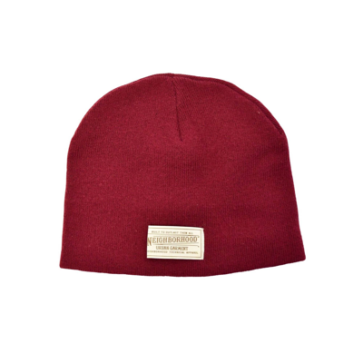 Pre-owned Neighborhood /knit Beanie/15743 - 0904 50 In Red