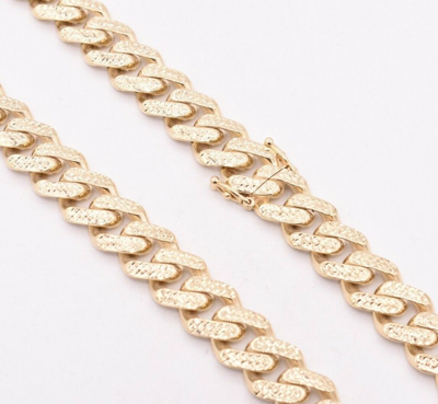 Pre-owned Bayam 11mm Mens Miami Cuban Diamond Cut Royal Link Chain Necklace Real 10k Yellow Gold In 20"