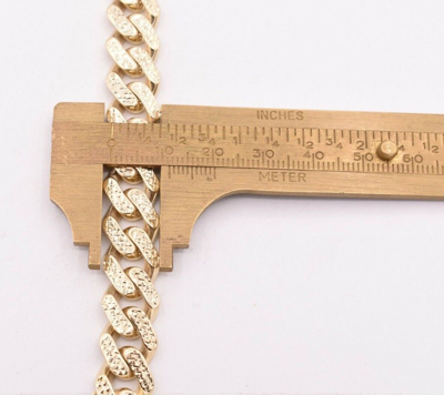 Pre-owned Bayam 11mm Mens Miami Cuban Diamond Cut Royal Link Chain Necklace Real 10k Yellow Gold In 20"