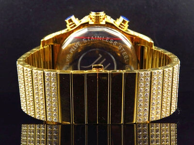 Pre-owned Jewelry Unlimited Mens  Luxury Iced Simulated Diamond Watch 48mm Br-01