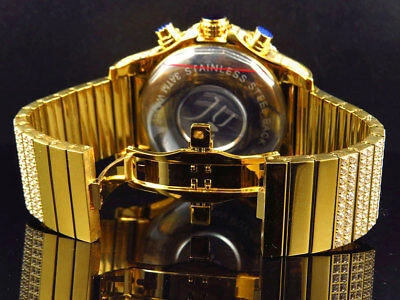 Pre-owned Jewelry Unlimited Mens  Luxury Iced Simulated Diamond Watch 48mm Br-01