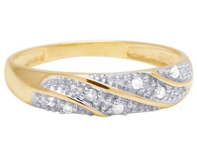 Pre-owned Jewelry Unlimited Men's Ladies 10k Yellow Gold Genuine Diamond Square Trio Wedding Ring Set 1/3 Ct