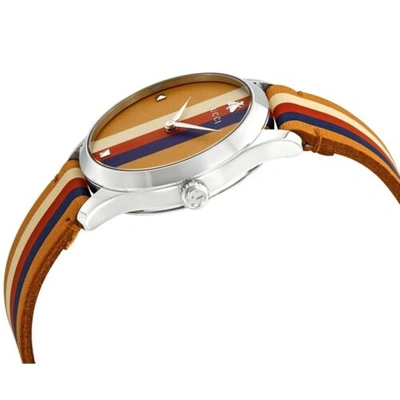 Pre-owned Gucci Ya1264078 Men's G-timeless Brown Quartz Watch