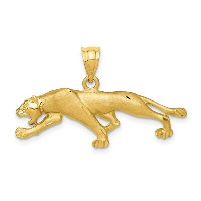 Pre-owned Superdealsforeverything Real 14kt Yellow Gold Panther Pendant