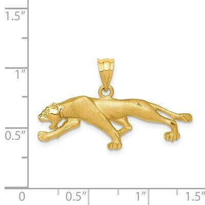 Pre-owned Superdealsforeverything Real 14kt Yellow Gold Panther Pendant