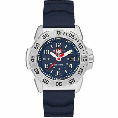 Pre-owned Luminox Men's Watch Navy Seal Steel Swiss Quartz Navy Blue Rubber Strap 3253