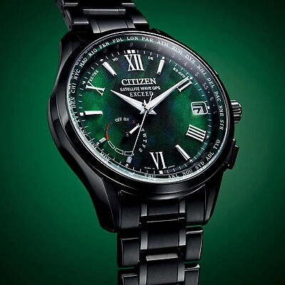 Pre-owned Citizen Exceed Cc3057-57w Eco-drive Light In Black 2022 Green Edition Gps Watch