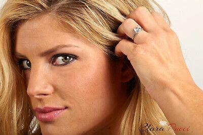 Pre-owned Pucci 2.5 Ct Princess Cut Simulated Clear Stone Wedding Promise Ring 14k White Gold In White/colorless
