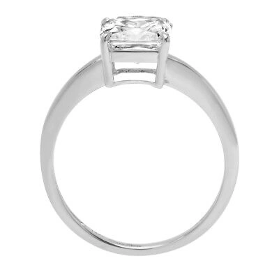 Pre-owned Pucci 1.8ct Asscher Cut Simulated Solitaire Statement Promise Ring 14k White Gold In D